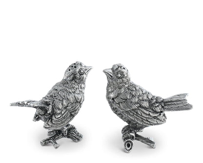 Pewter Song Birds Salt &amp; Pepper Set