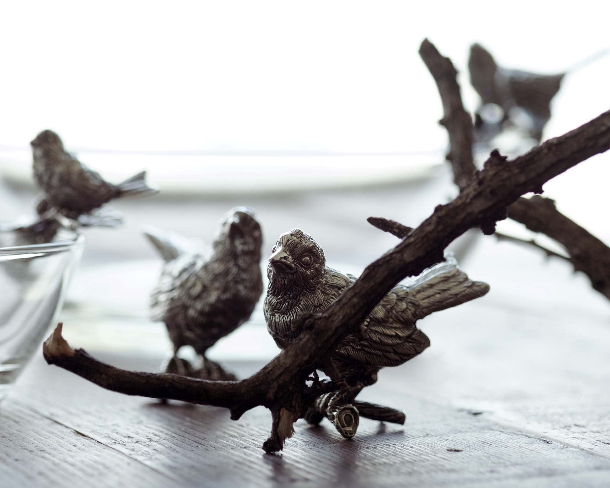 Pewter Song Birds Salt &amp; Pepper Set