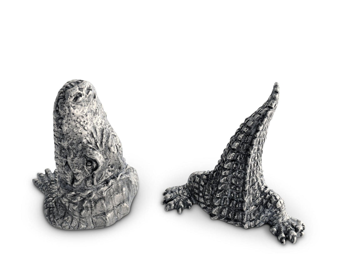 Pewter Alligator Salt &amp; Pepper Set