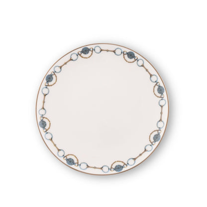 Amarillo Concho Pattern Bone China Round Bread Plate