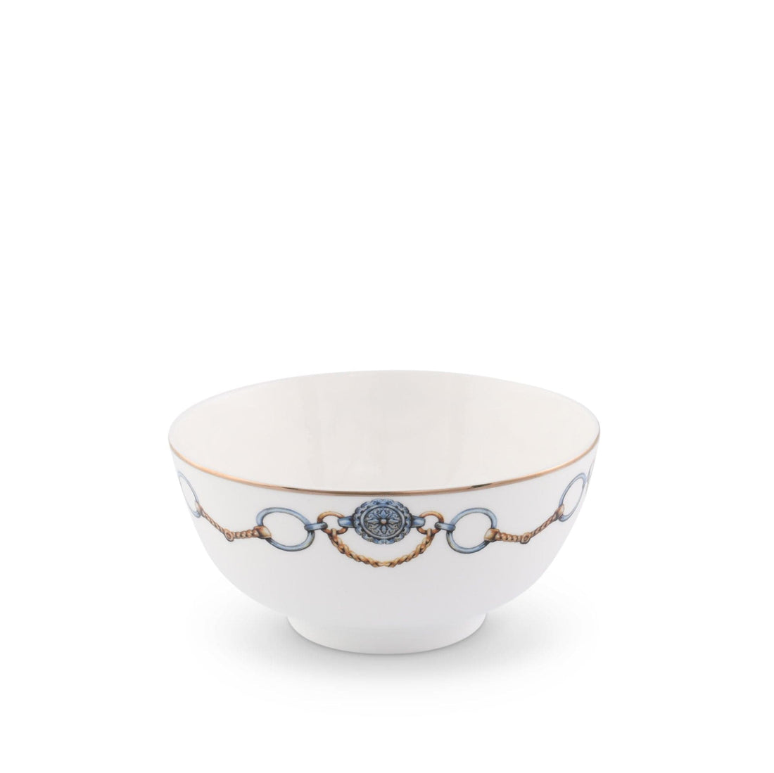 Amarillo Concho Pattern Bone China Round Cereal / Dip Bowl