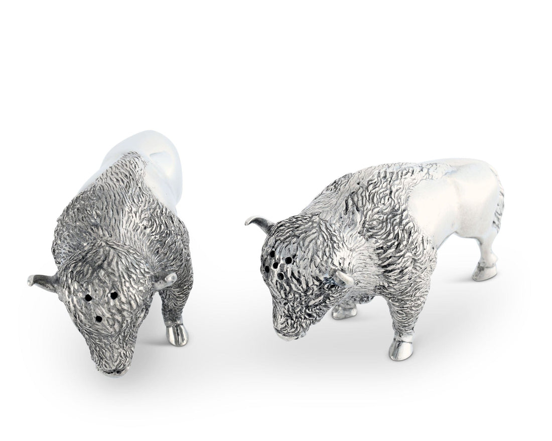 Pewter Bison Salt &amp; Pepper Set