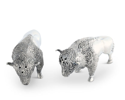 Pewter Bison Salt &amp; Pepper Set
