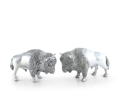 Pewter Bison Salt &amp; Pepper Set