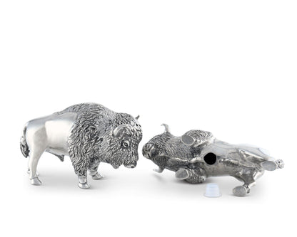 Pewter Bison Salt &amp; Pepper Set