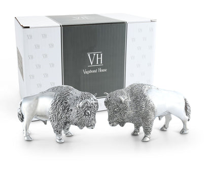 Pewter Bison Salt &amp; Pepper Set