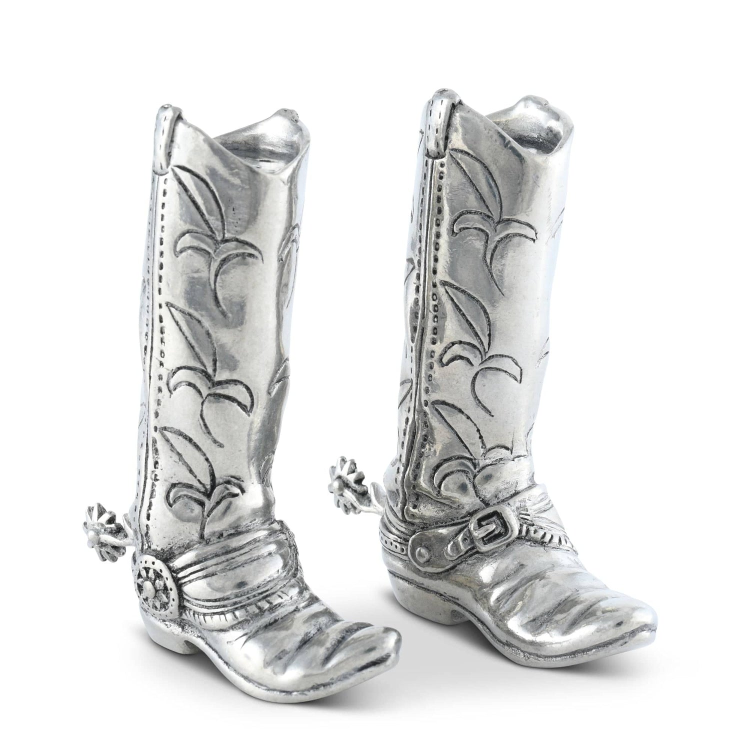 Pewter Cowboy Boot Salt &amp; Pepper Set