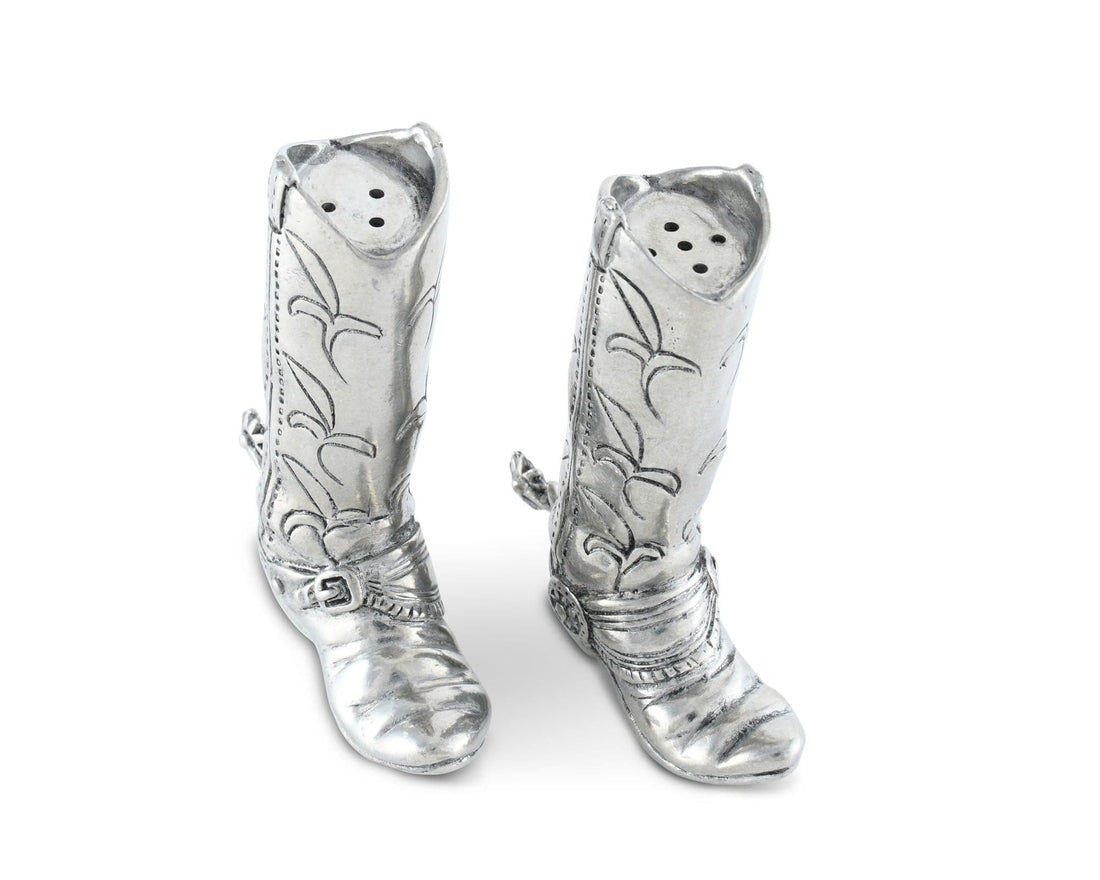 Pewter Cowboy Boot Salt &amp; Pepper Set
