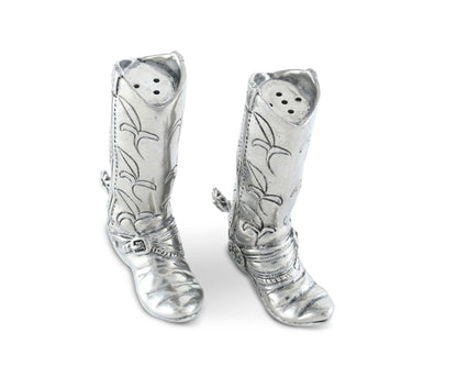 Pewter Cowboy Boot Salt &amp; Pepper Set