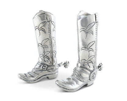 Pewter Cowboy Boot Salt &amp; Pepper Set