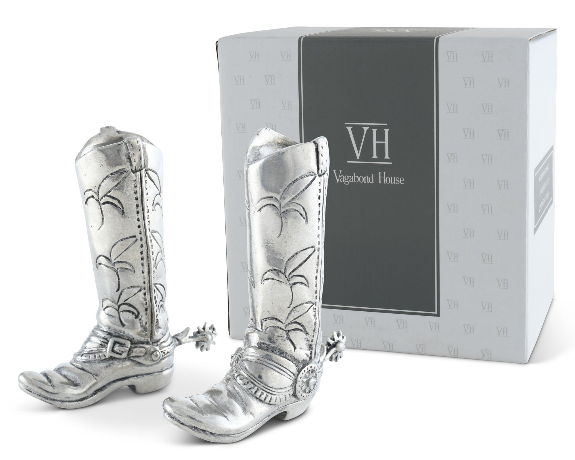 Pewter Cowboy Boot Salt &amp; Pepper Set