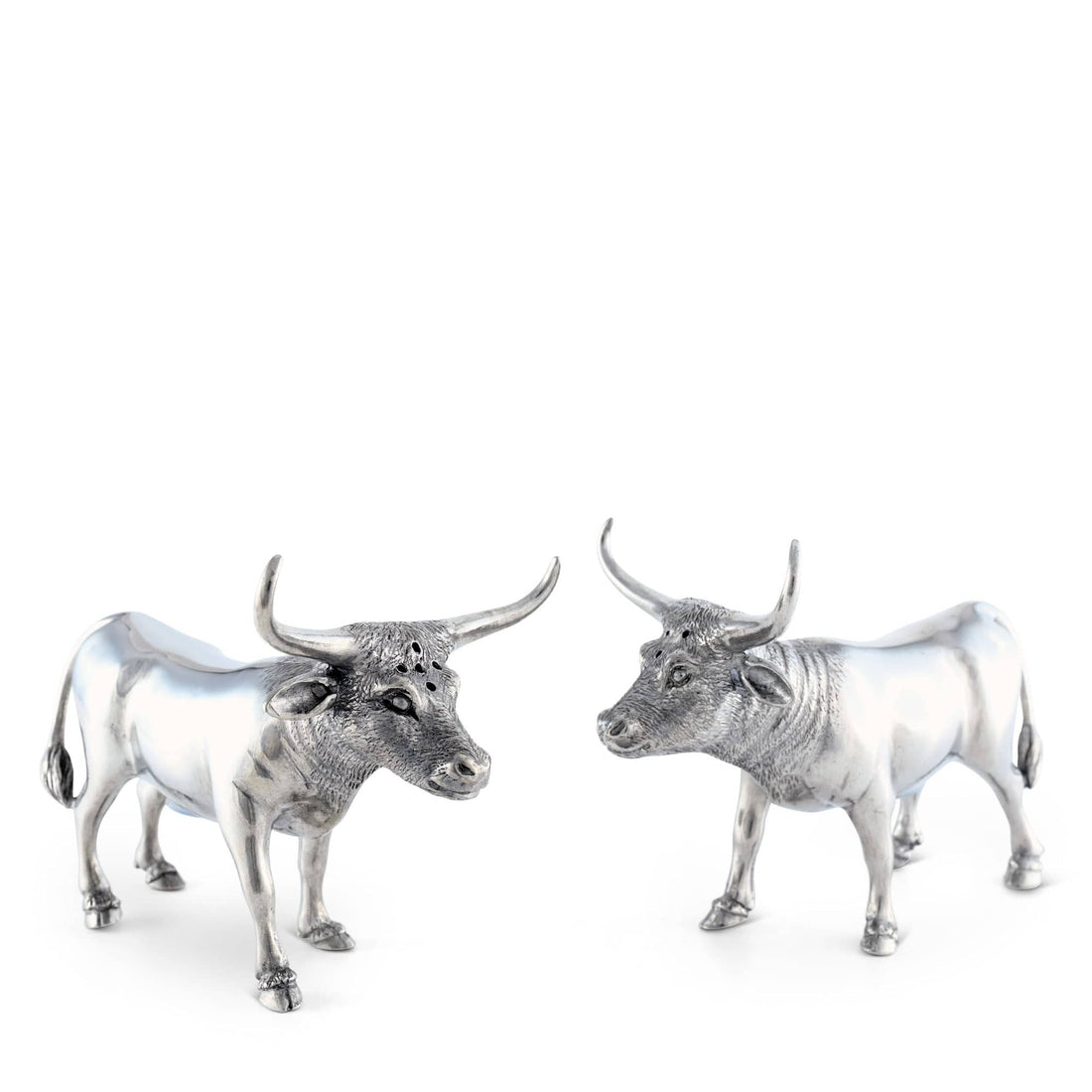Pewter Steers Salt &amp; Pepper Set