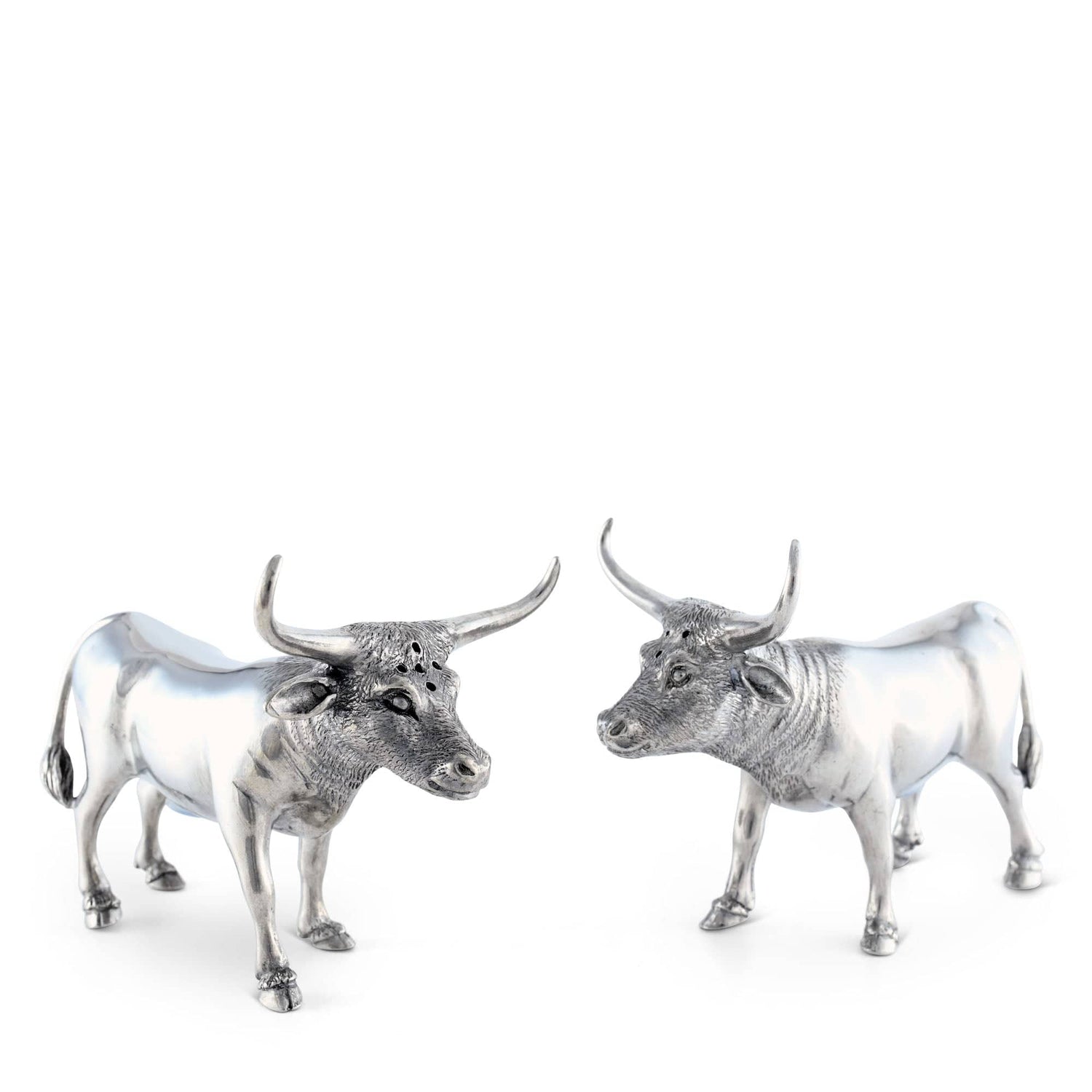 Pewter Steers Salt &amp; Pepper Set