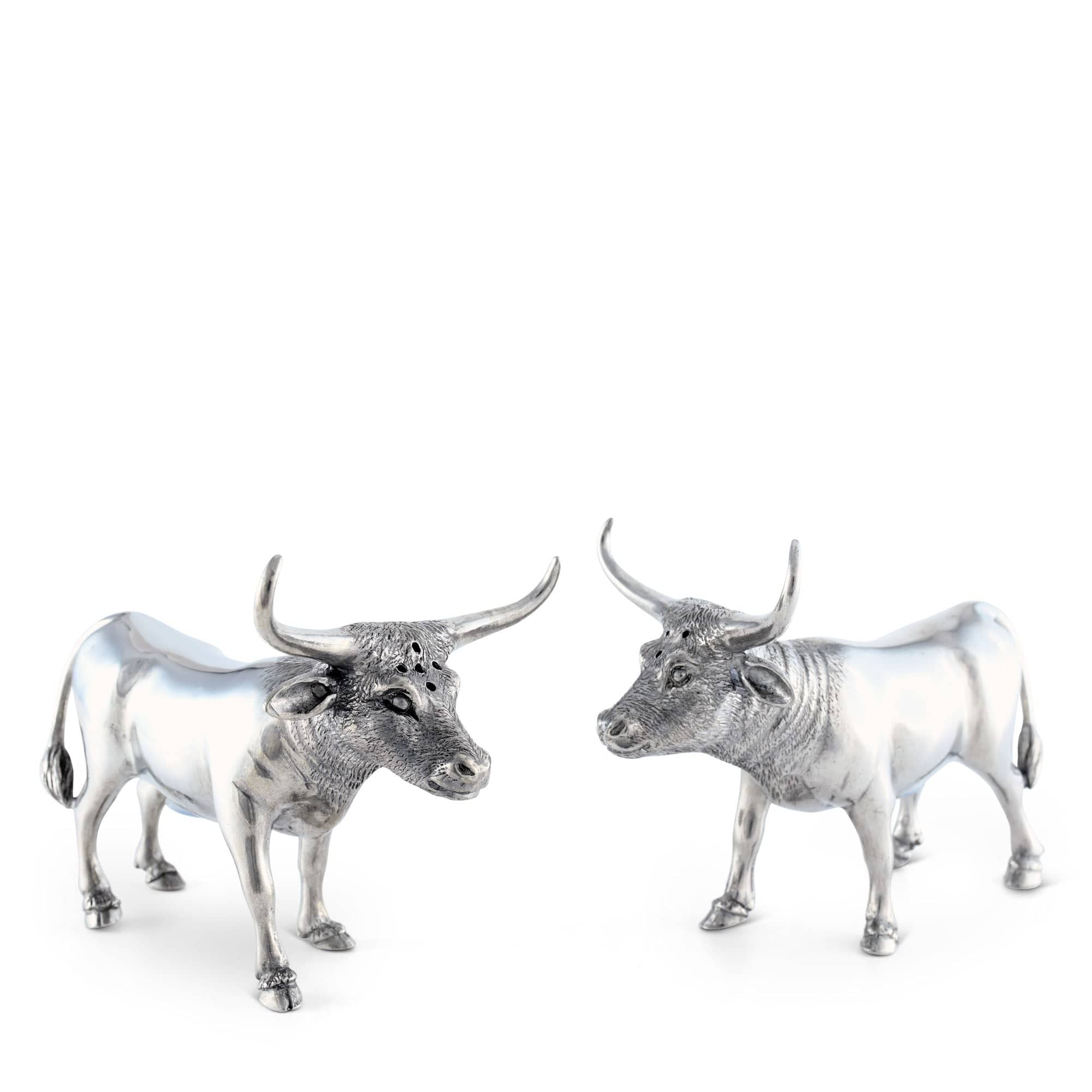 Pewter Steers Salt &amp; Pepper Set