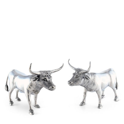 Pewter Steers Salt &amp; Pepper Set