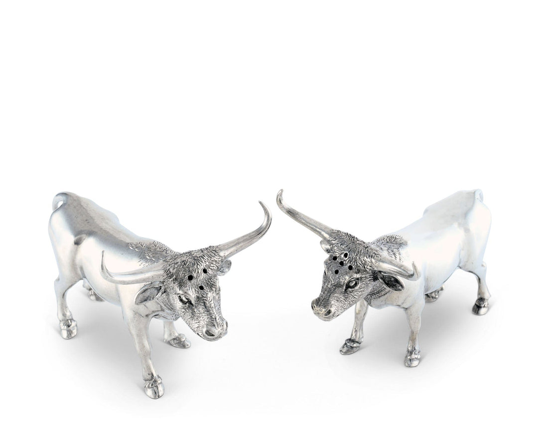 Pewter Steers Salt &amp; Pepper Set