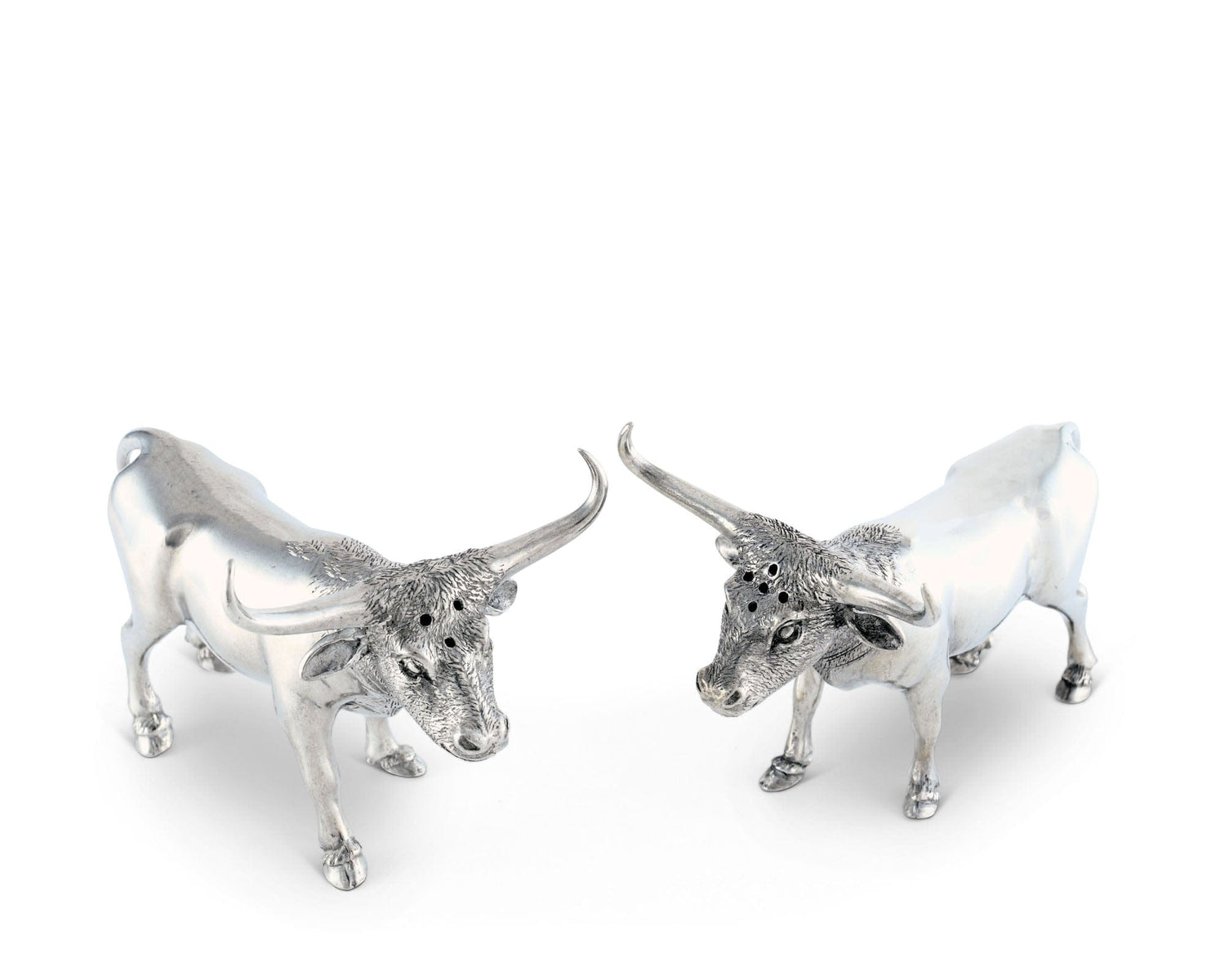 Pewter Steers Salt &amp; Pepper Set
