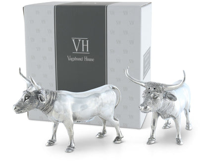 Pewter Steers Salt &amp; Pepper Set