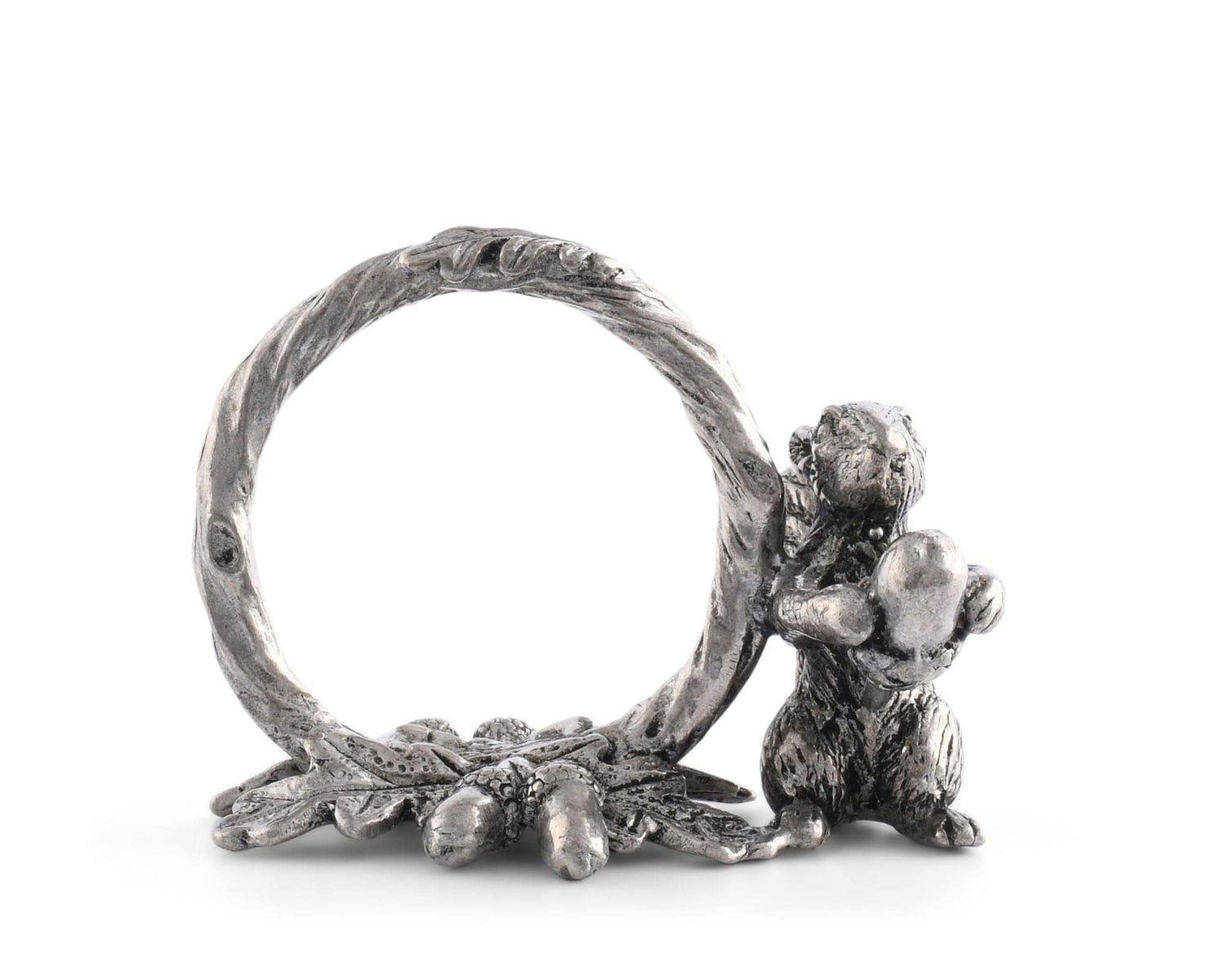 Pewter Squirrel Branch Napkin Ring