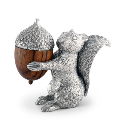 Squirrel with Wood Acorn Salt &amp; Pepper Set