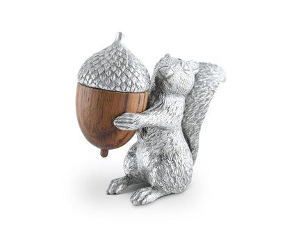 Squirrel with Wood Acorn Salt &amp; Pepper Set