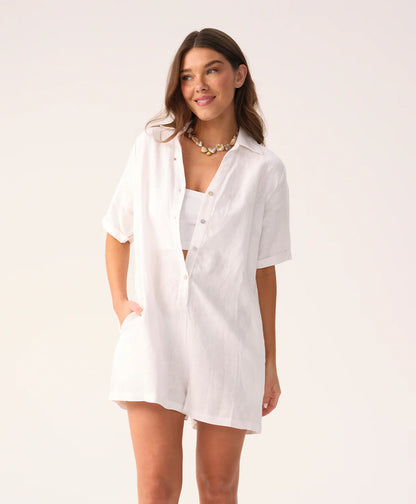 Maggie Linen Romper