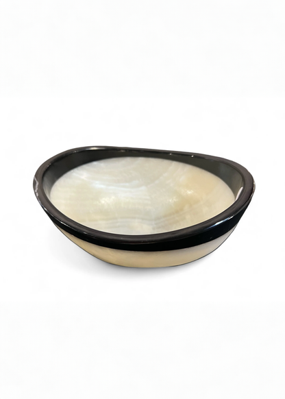 White Onyx Bowl with Black Onyx Rim
