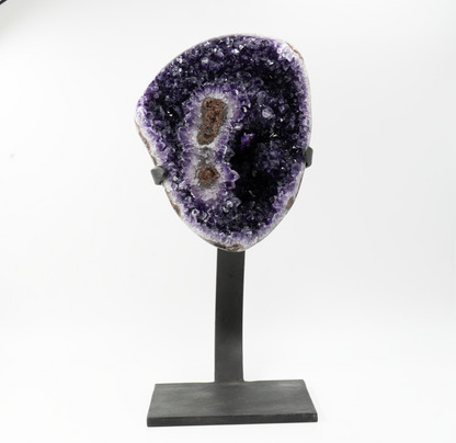 Amethyst with Stalactite Eyes on Stand