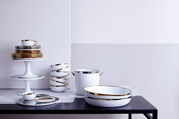 Dauville Serving Bowl in Platinum