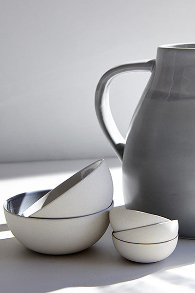 Shell Bisque Small Bowl White - Set of 4