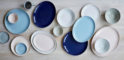 Shell Bisque Medium Oval Plate- Soft Pink- Set of 4