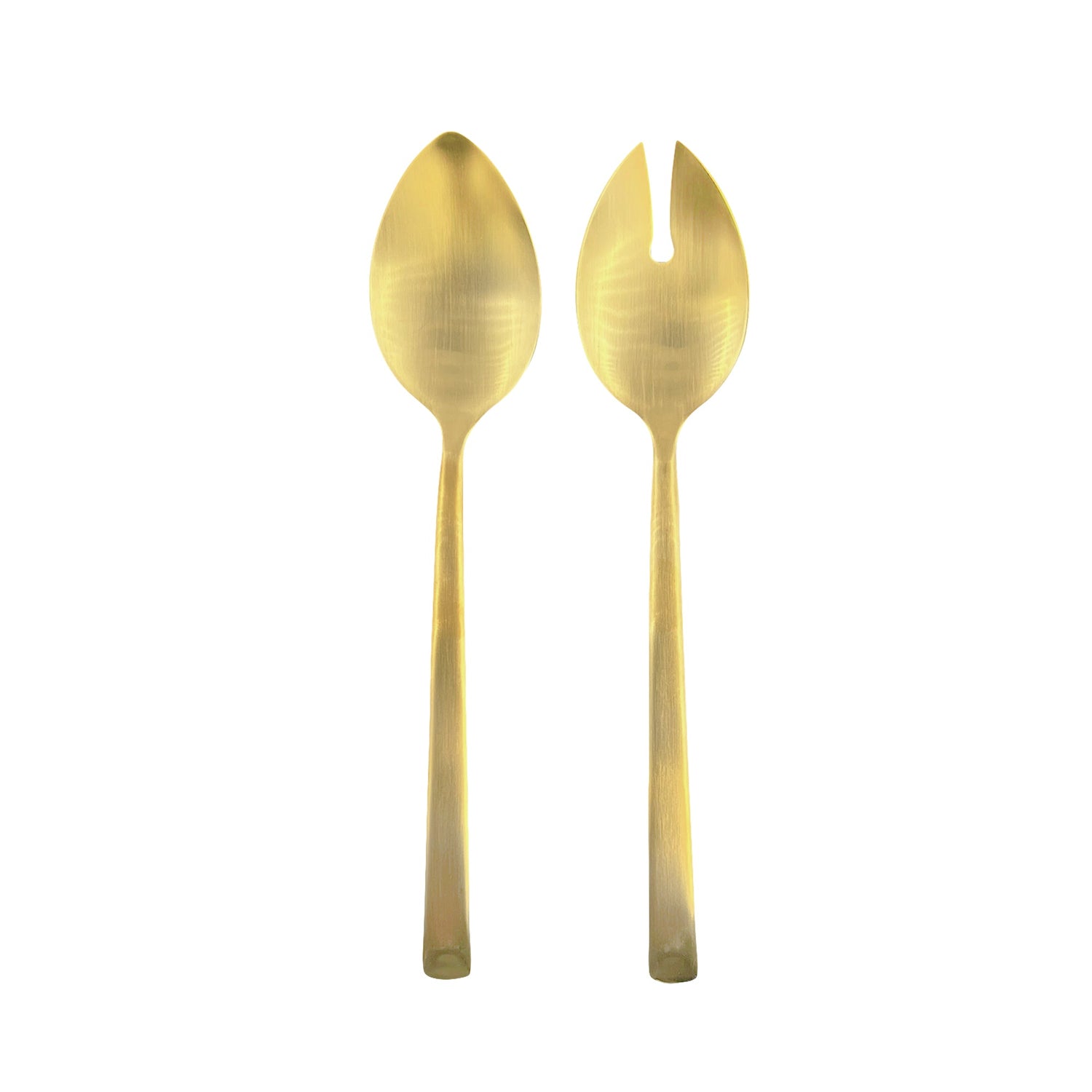 Ellsworth 2-Piece Salad Server Set in Matte Gold