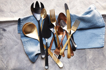 Oslo Cutlery Set in Matte Gold