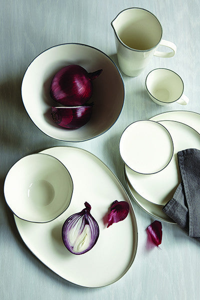 Abbesses Large Bowl Grey Rim - Set of 2