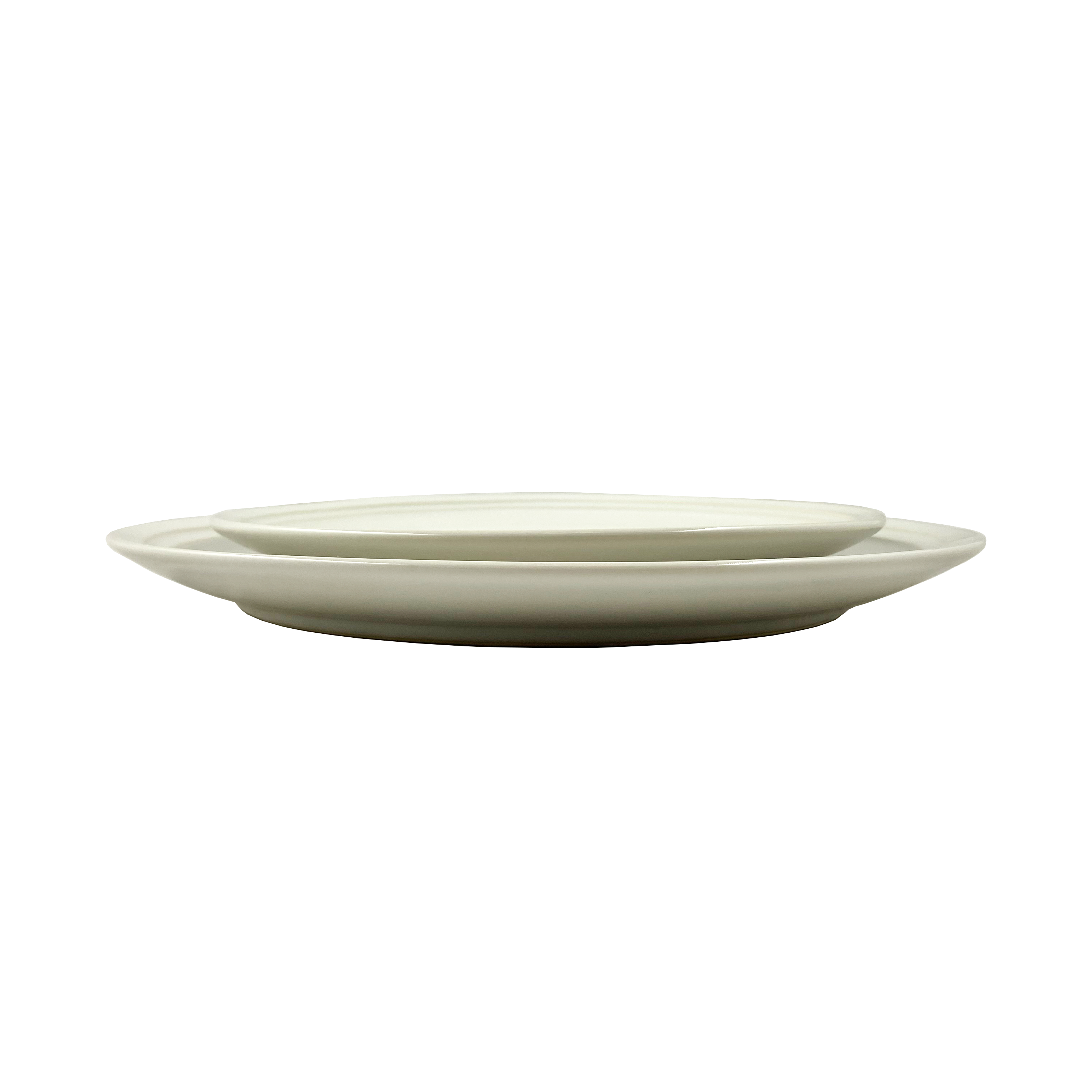 Lines Salad Plate - White/White - Set of 4
