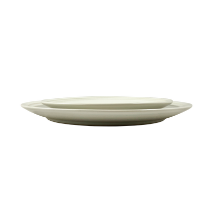 Lines Salad Plate - White/White - Set of 4