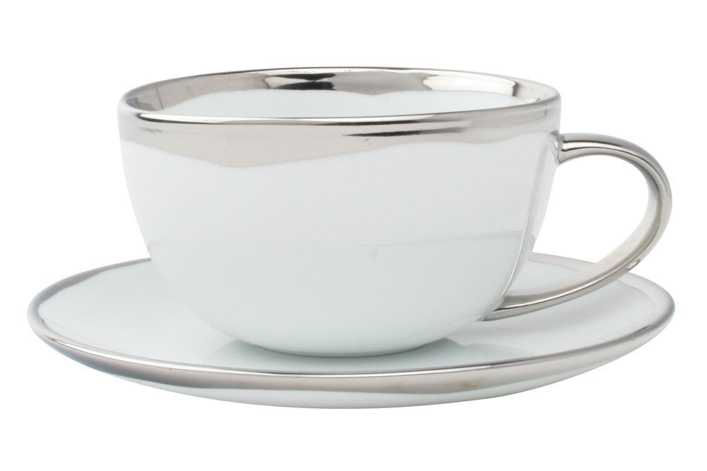 Dauville Cup &amp; Saucer in Platinum