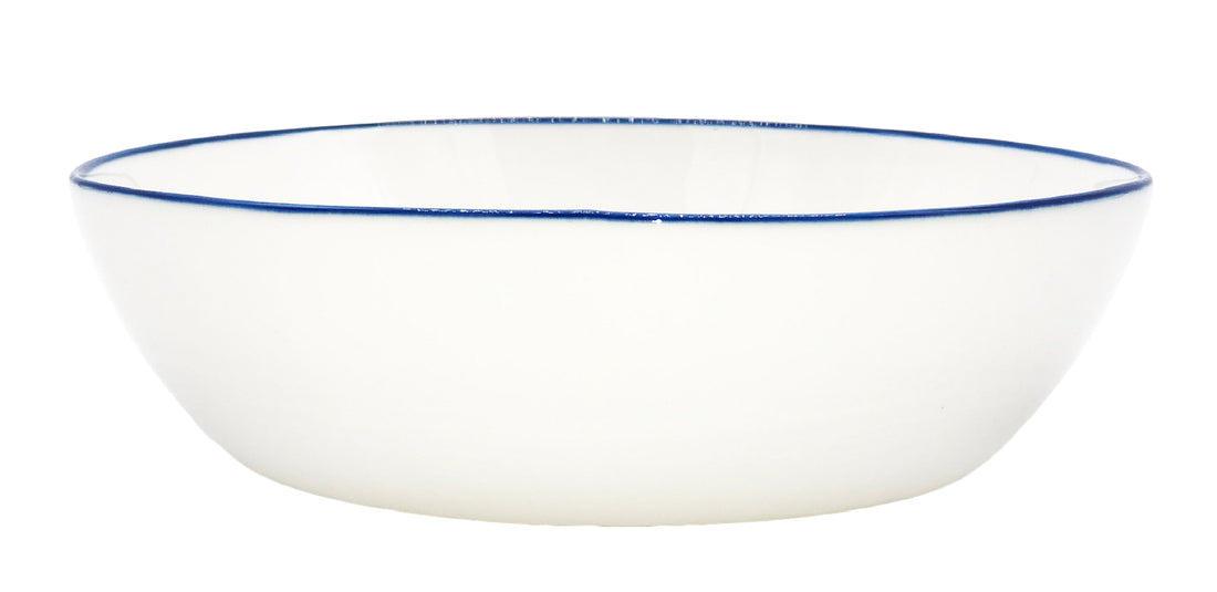 Abbesses Pasta Bowl Blue Rim - Set of 4