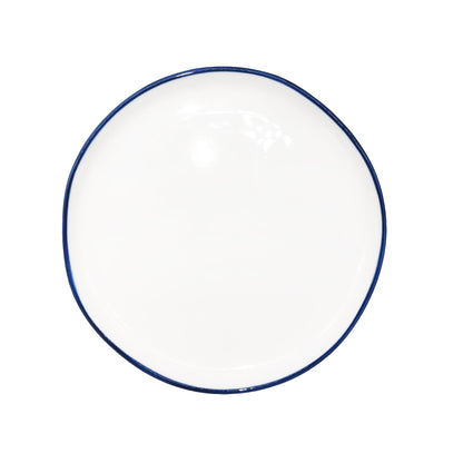 Abbesses Small Plate Blue Rim - Set of 4