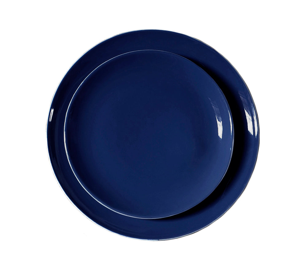 Shell Bisque Dinner Plate Indigo - Set of 4