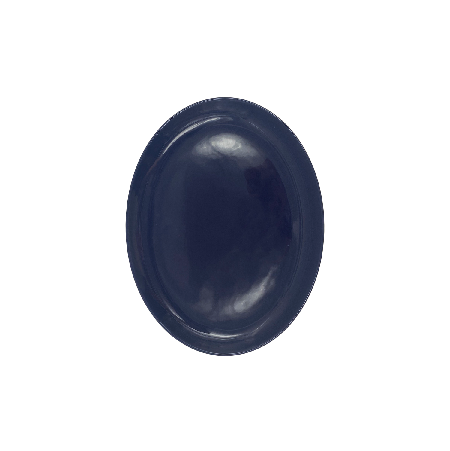 Shell Bisque Large Oval Plate- Indigo- Set of 4