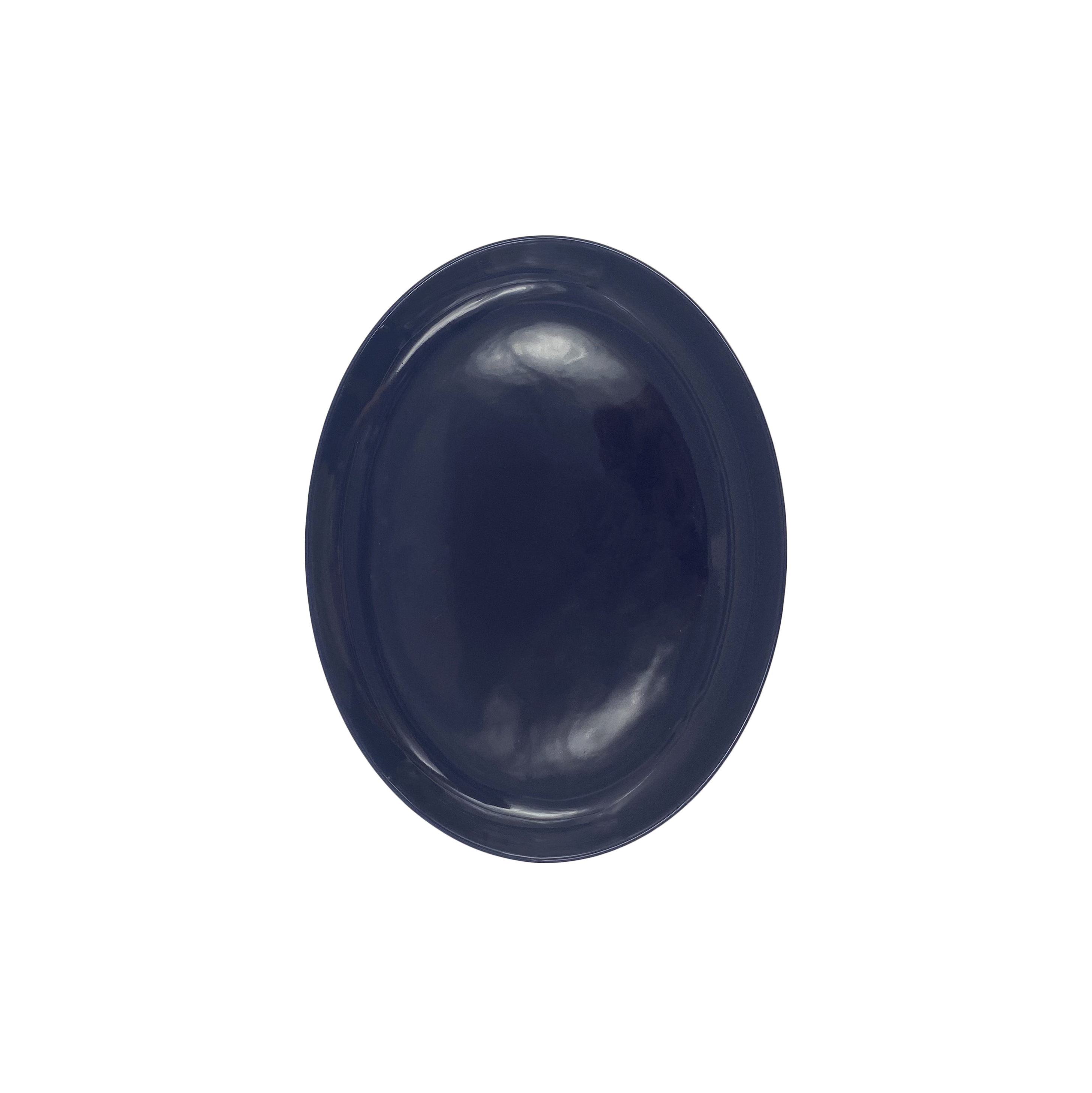 Shell Bisque Large Oval Plate- Indigo- Set of 4