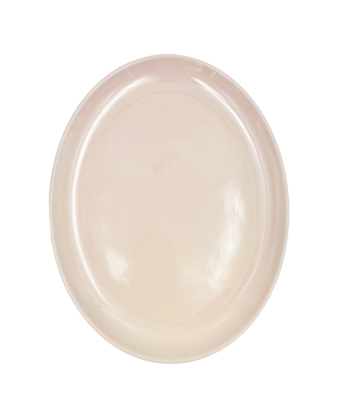 Shell Bisque Large Oval Plate- Soft Pink- Set of 4