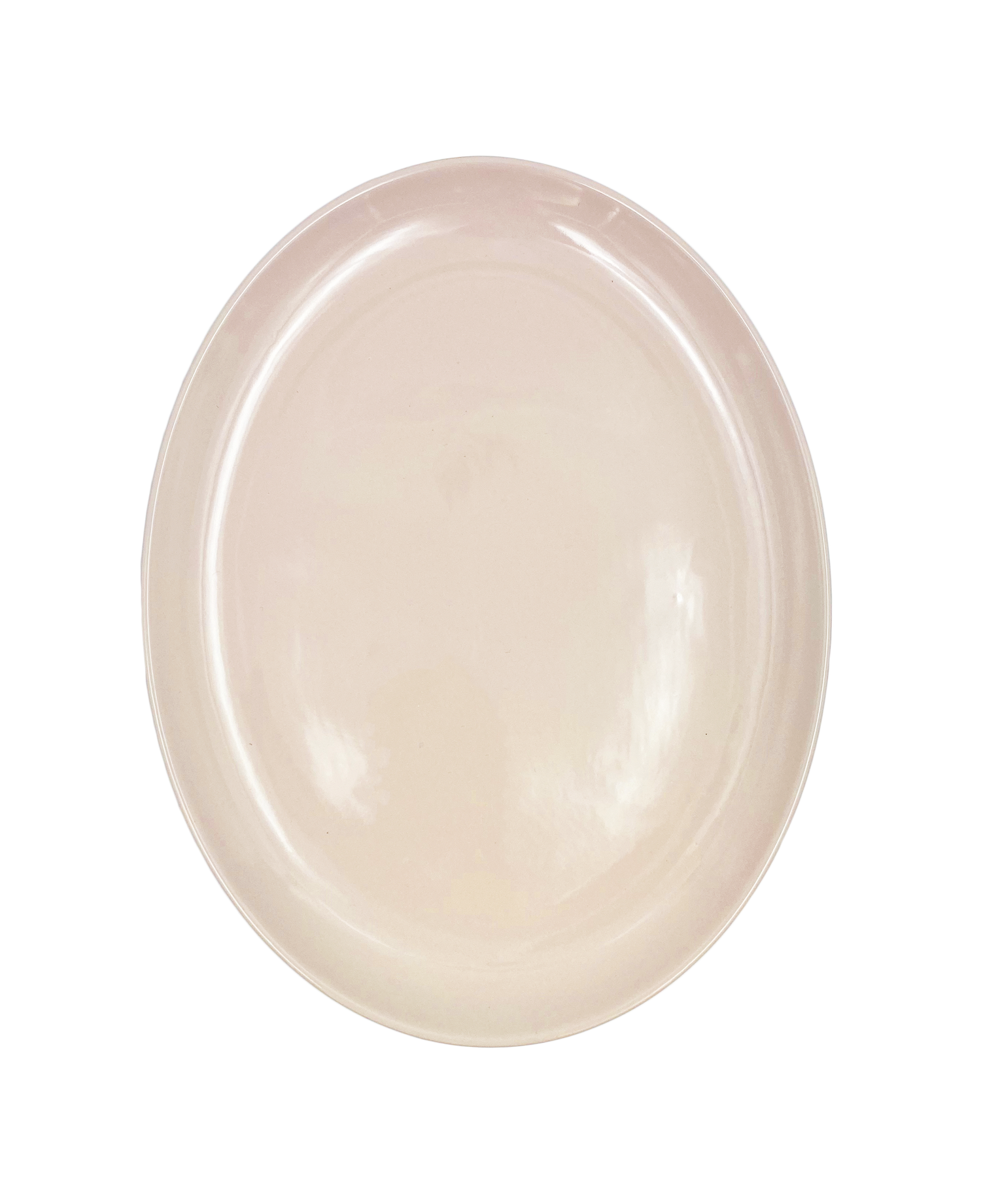 Shell Bisque Large Oval Plate- Soft Pink- Set of 4