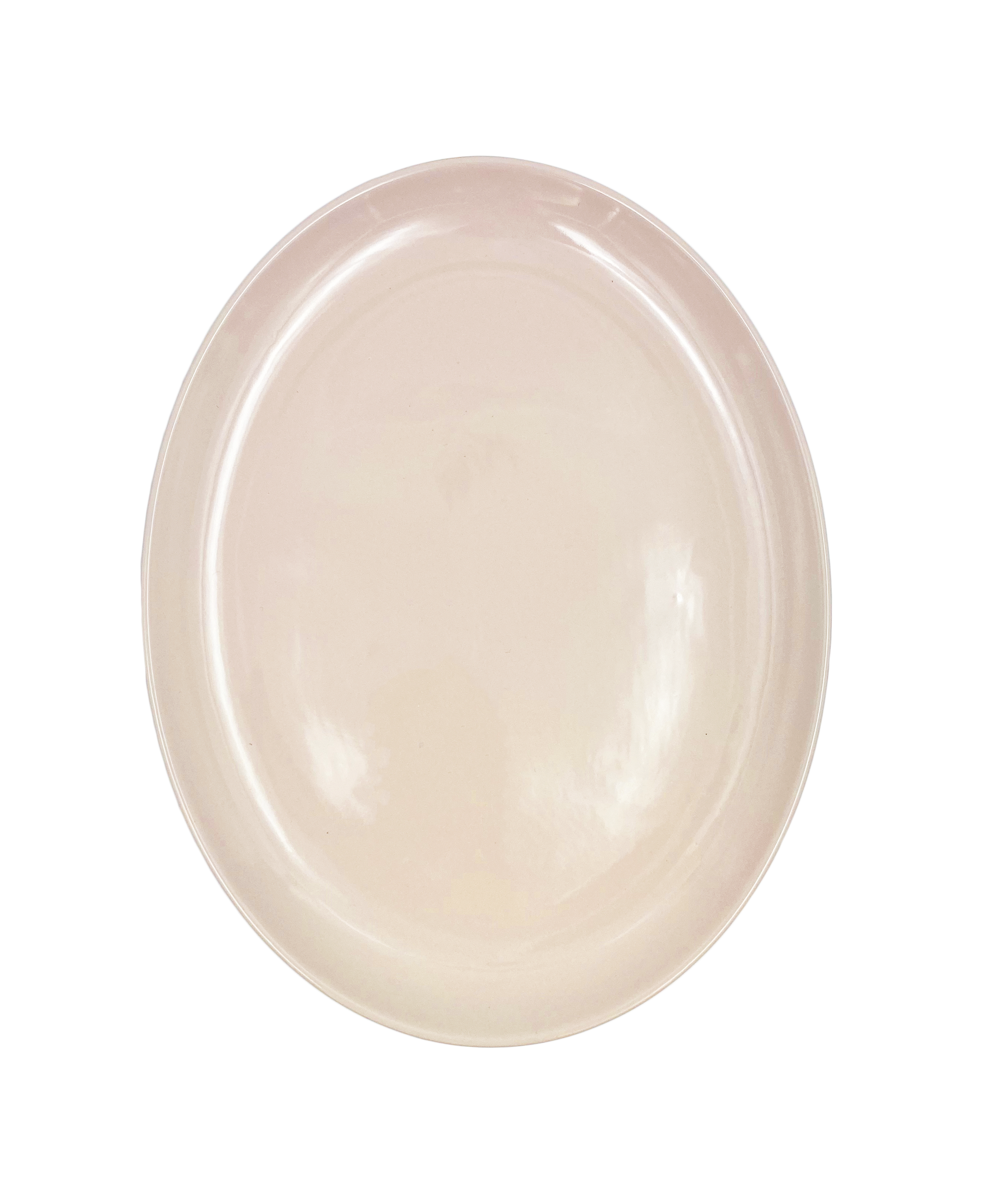 Shell Bisque Large Oval Plate- Soft Pink- Set of 4