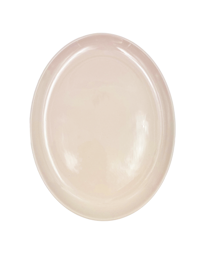 Shell Bisque Large Oval Plate- Soft Pink- Set of 4