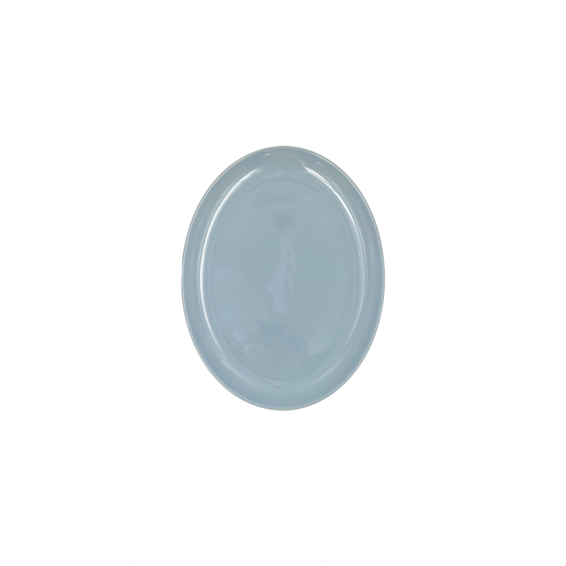 Shell Bisque Medium Oval Plate- Blue - Set of 4