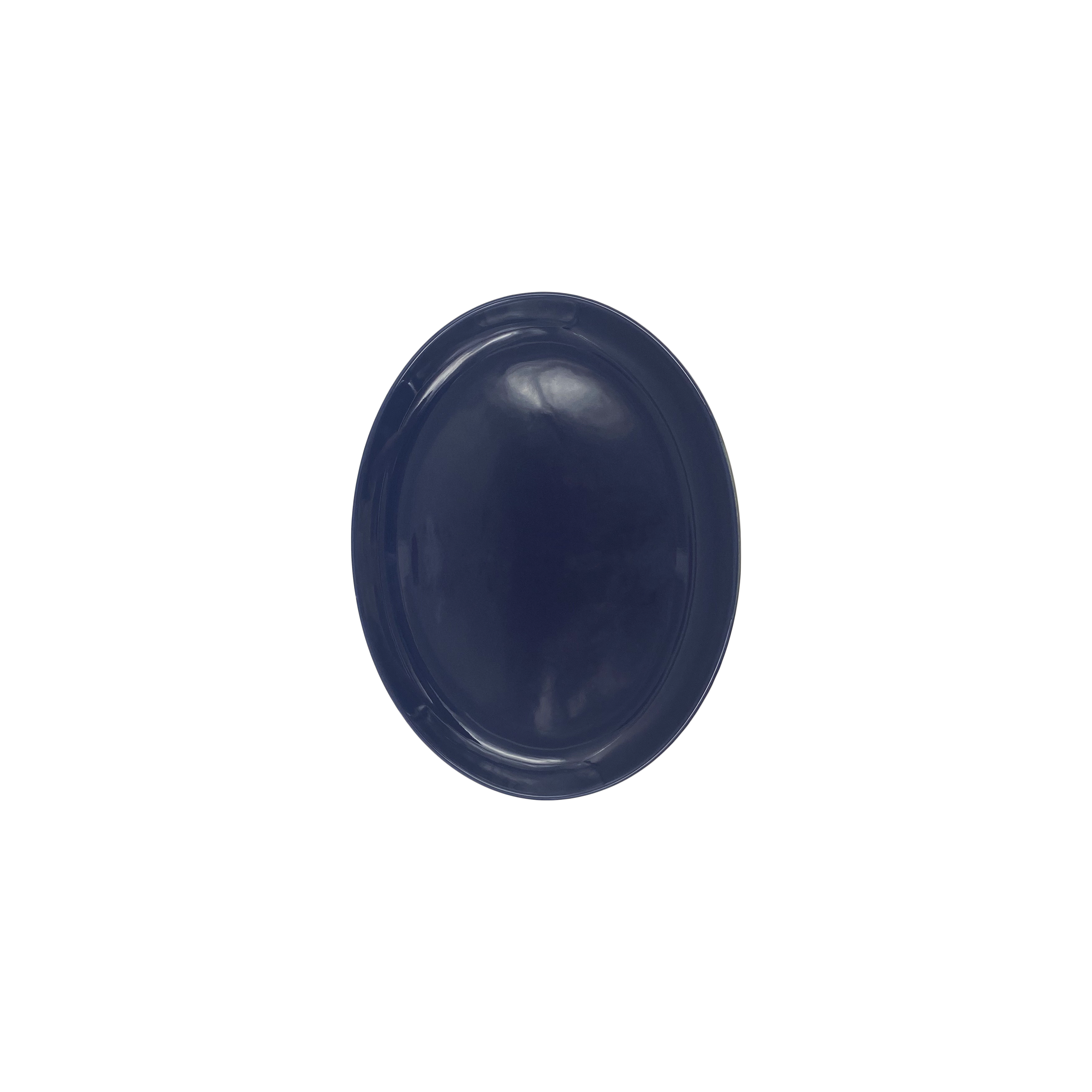 Shell Bisque Medium Oval Plate- Indigo- Set of 4