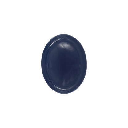 Shell Bisque Medium Oval Plate- Indigo- Set of 4