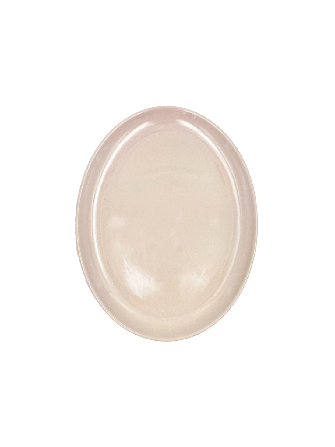 Shell Bisque Medium Oval Plate- Soft Pink- Set of 4